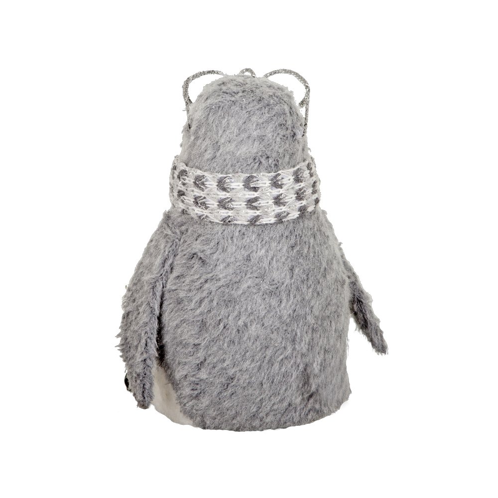 Pinguin Cool mit Brille grau/weiß, H 22 cm