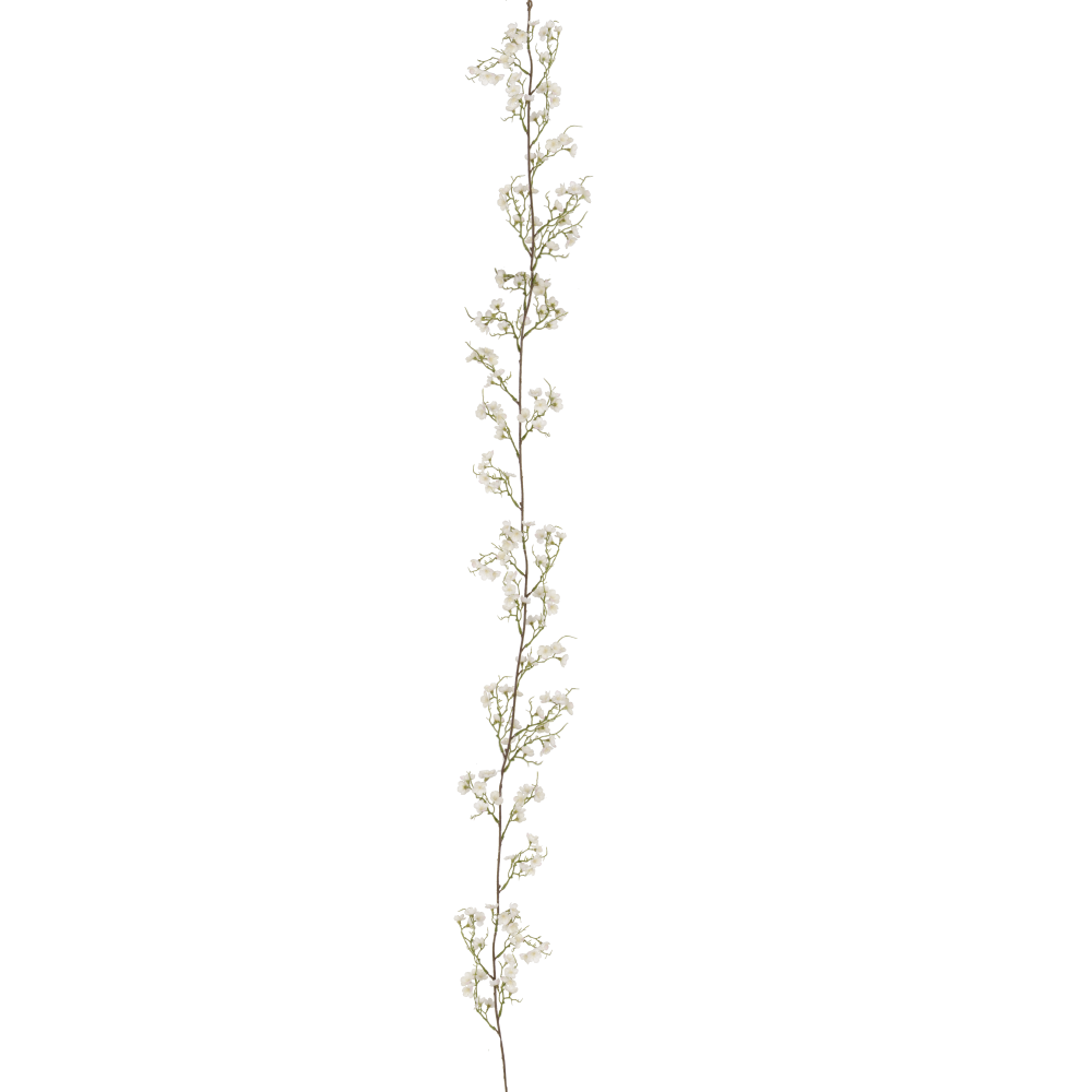 Blütengirlande Deluxe grün-weiß 180 cm