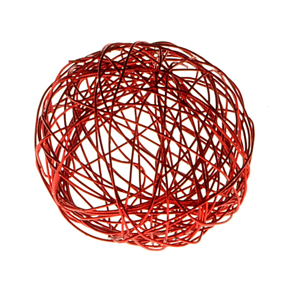 Drahtbälle 12 Stück rot, Ø 6 cm