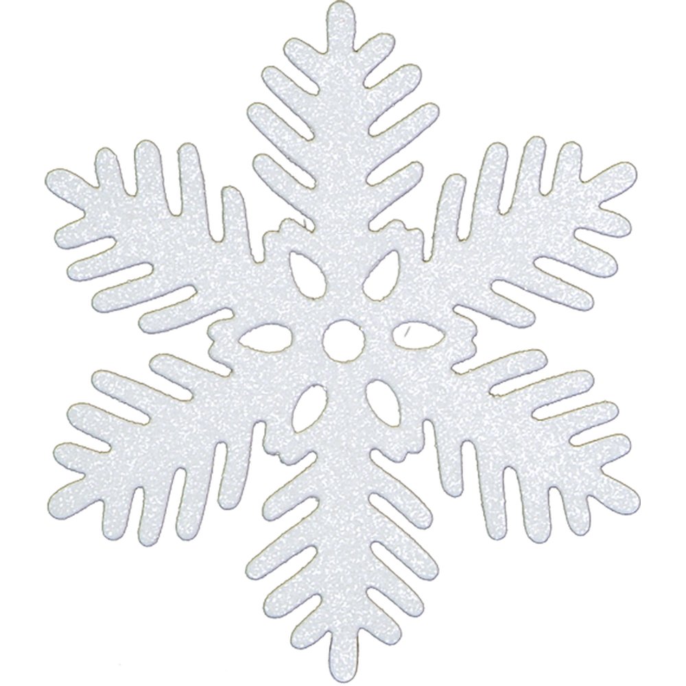 Eiskristall beglimmert 1 Stück weiß, Ø 46 cm