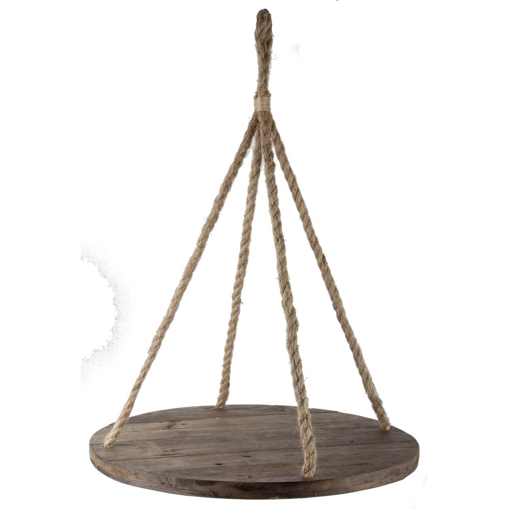 Hängepodest mit Bastseil rund natur, Ø 56 x 70 cm