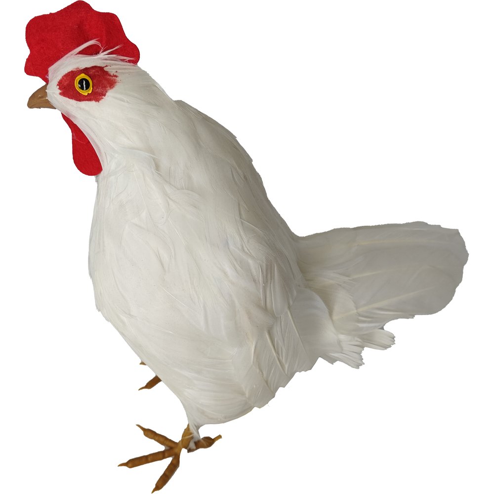 Huhn Natural weiß,H 28 cm