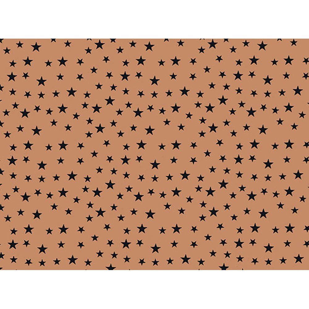 Geschenkpapier Little Stars kupfer-schwarz, 70 cm x 50 m