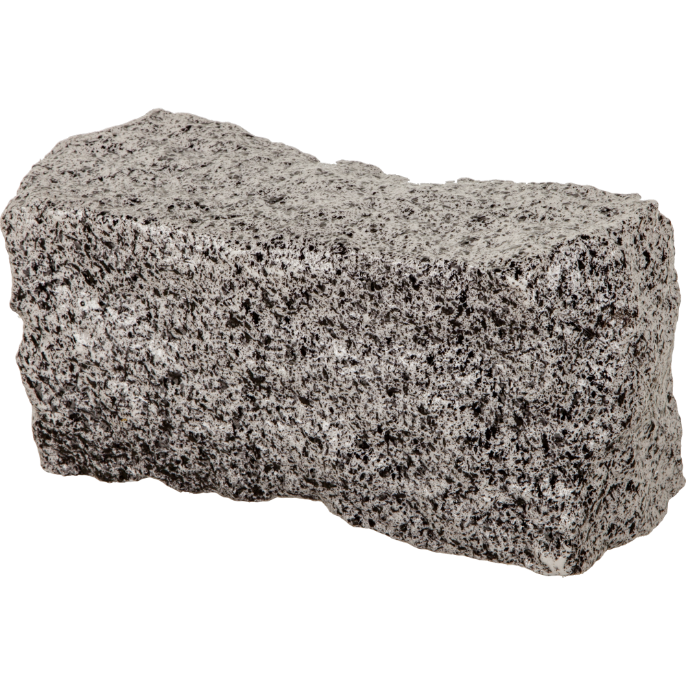 Stein aus Kunststoff Atrappe Granitblock grau/schwarz