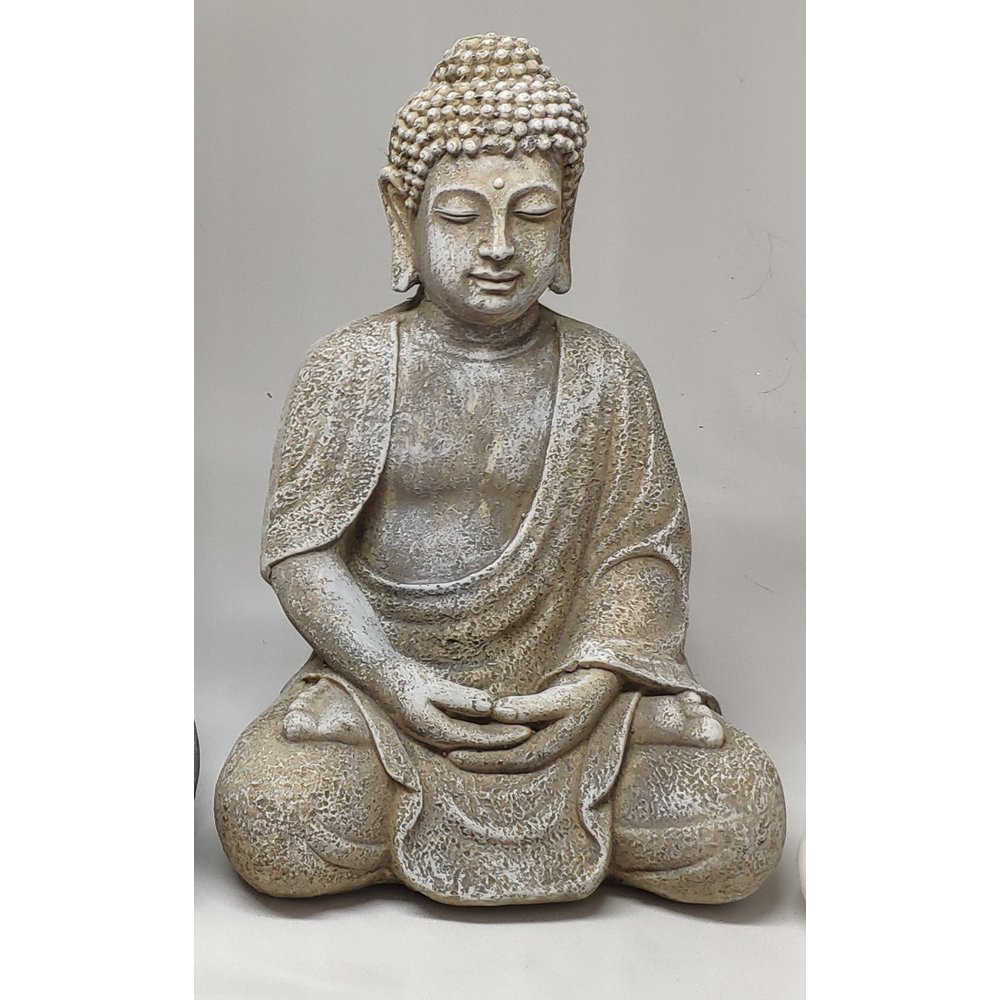 Buddha sitzend Magnesia 30 cm