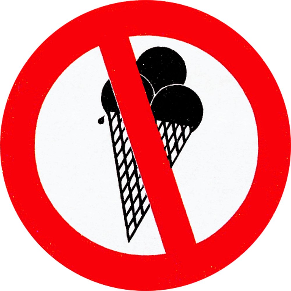 Ankleber Eis Verbot Ø 21 cm