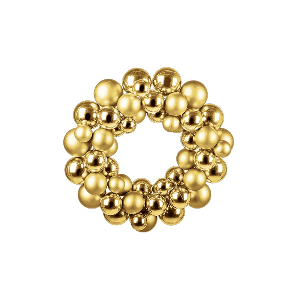 Kugelkranz glanz-matt B1 M champagner-gold, Ø 32 cm