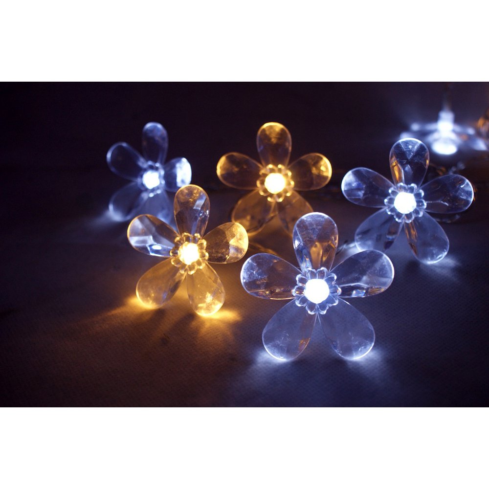 Kunststoffblüten 20 Stück transparent, 5,7 x 2,1 cm