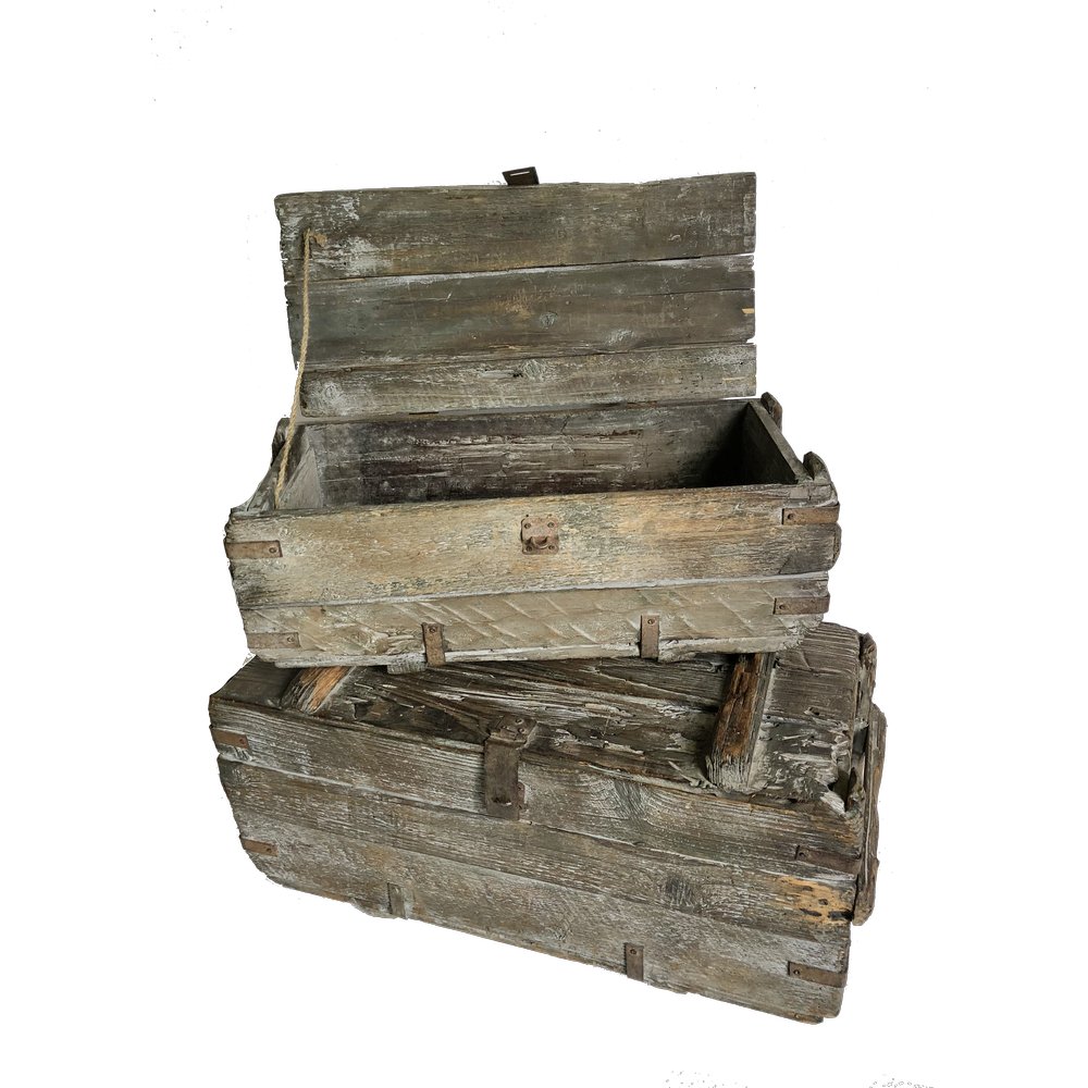 Holzkiste mit Deckel Antik-Art/Vintage, 71 x 32 x 32 cm