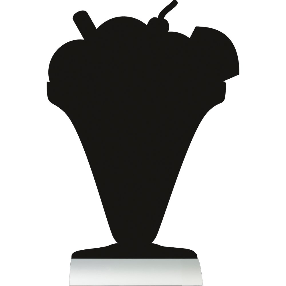 Schieferlacktafel Eis schwarz / alu, ca. 25 x 35 cm