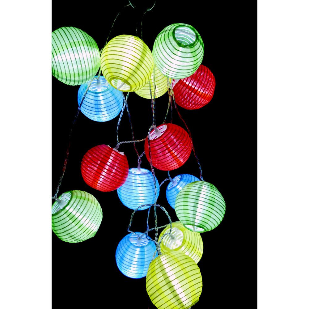 Mini Lampions x20 LED USB+ kalt-weiß, transparent 3,8 M + 3 M Zuleitung