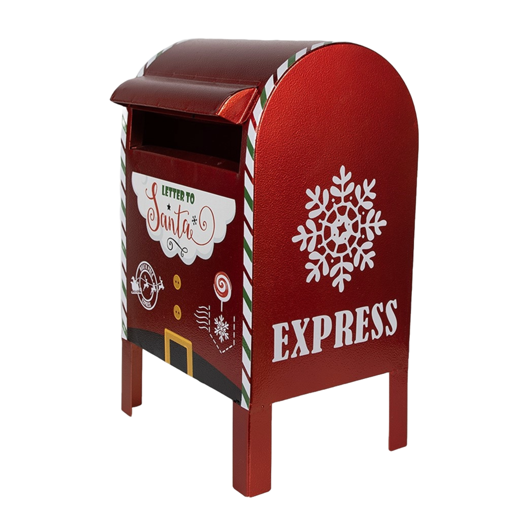Briefkasten Santa Express, rot, 21 cm x 19 cm x Höhe 34 cm