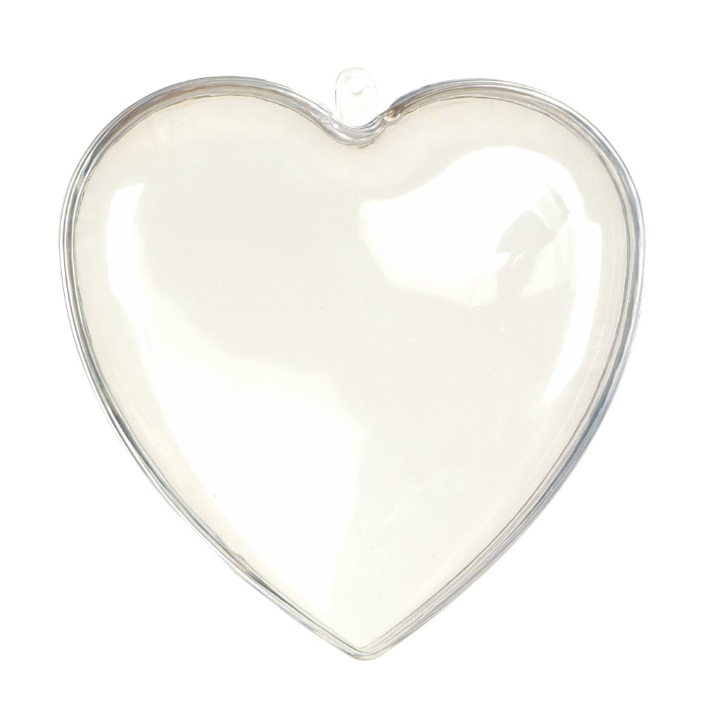 Herz Acryl 2-teilig transparent, 32 x 32 x 10 cm