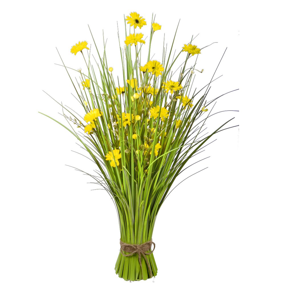 Grasbündel Wildblüten grün/gelb, H 70 cm, Ø 50 cm