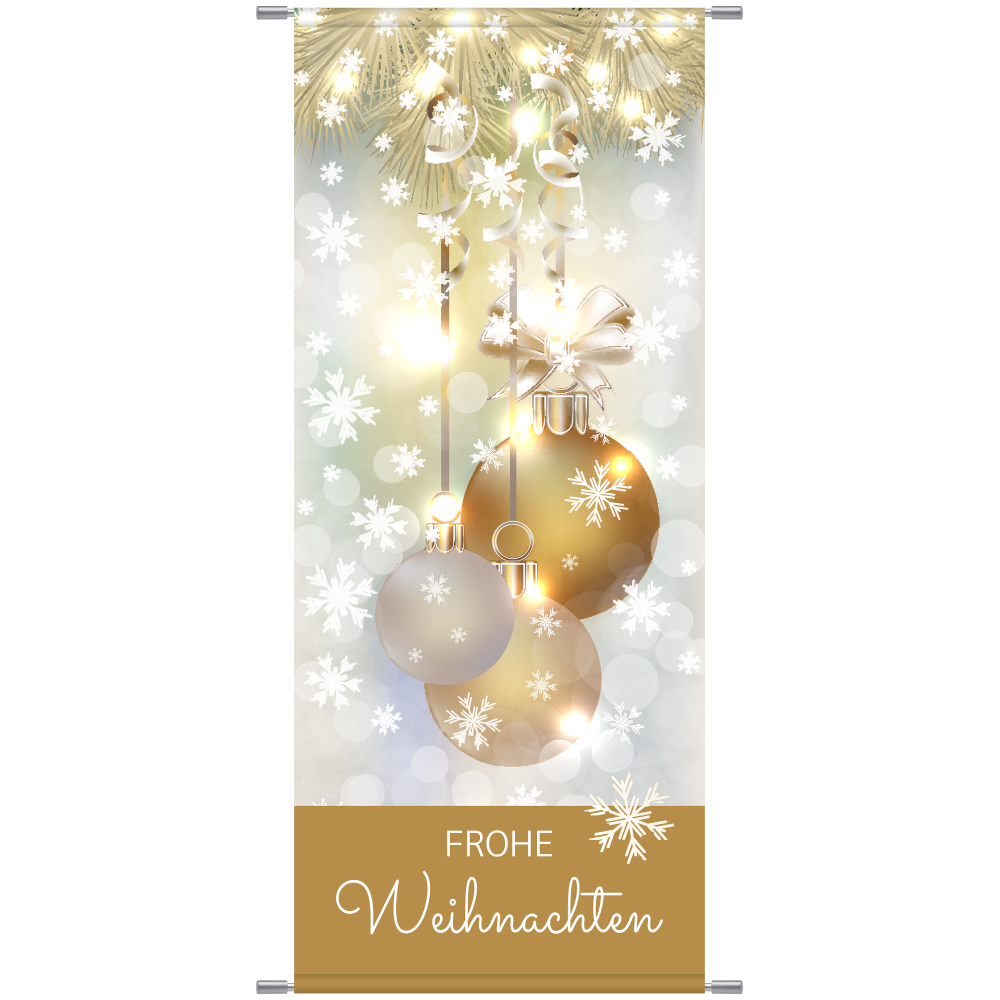 Banner Kugeln/Kristalle + Text ,75 x 180 cm