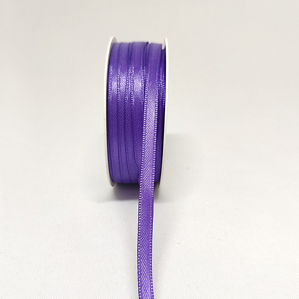 Doppelsatinband lila, 6 mm x 50 m
