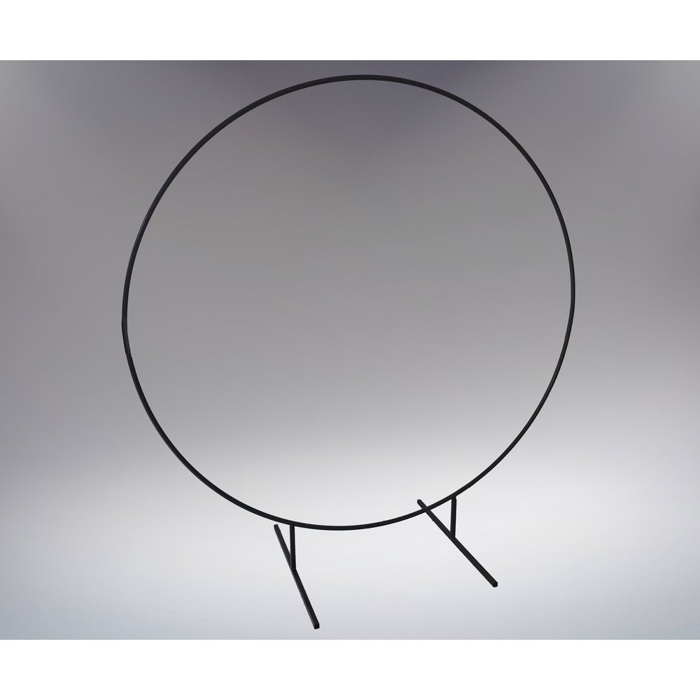 Metallring-Ständer Decoration schwarz matt, B 200 x H 210 cm