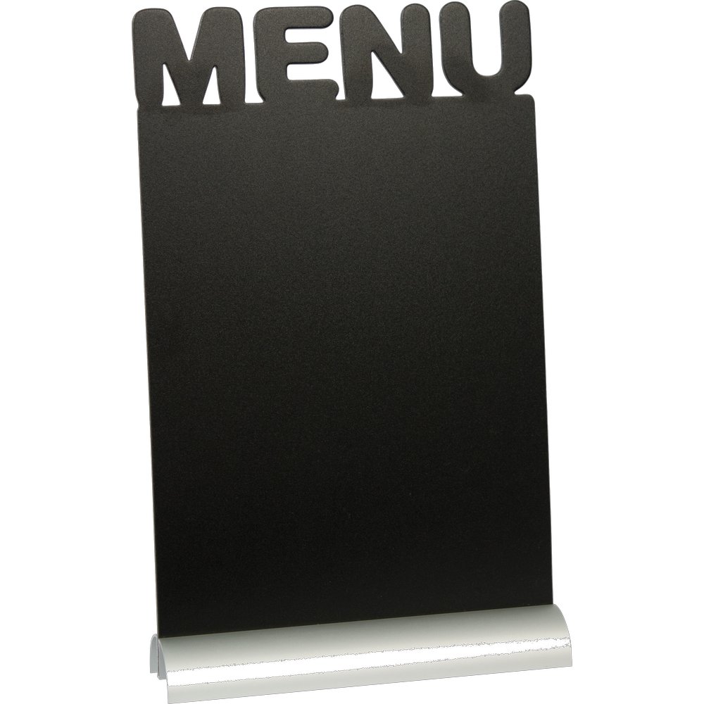 Schieferlacktafel Menu schwarz / alu, ca. 25 x 35 cm