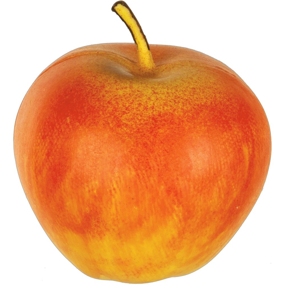 Apfel Kunststoff rot-gelb, Ø 6,5 cm