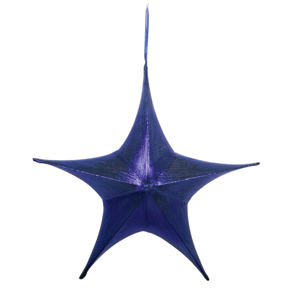 Falt-Stern Metallic blau, Ø 110 cm
