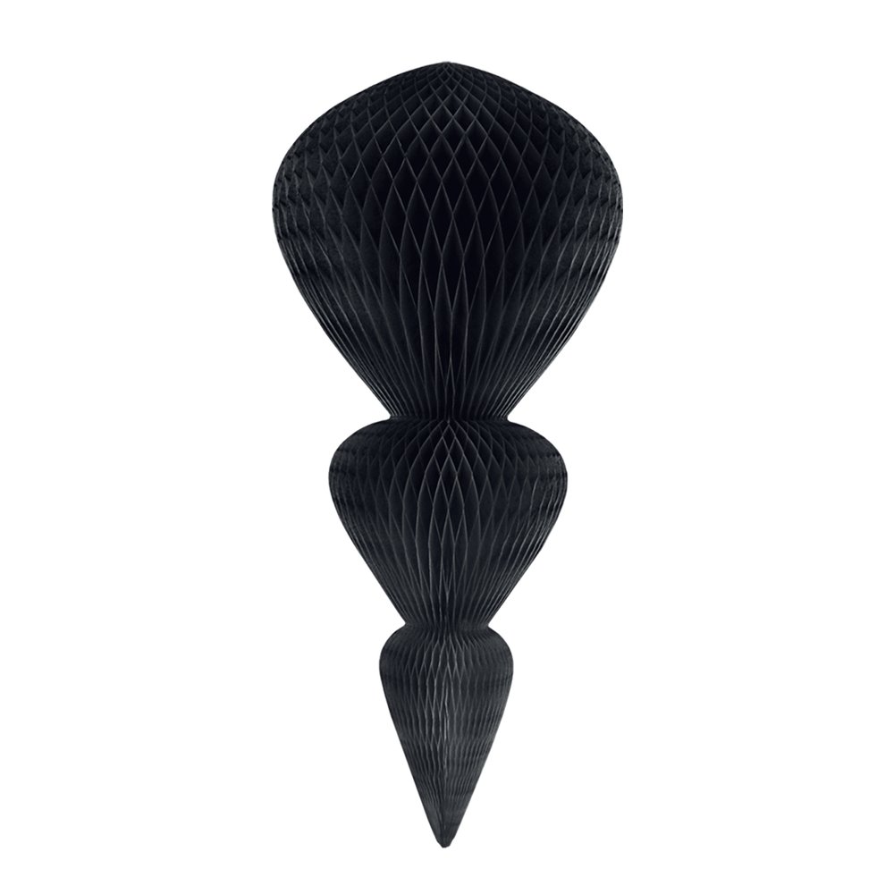 Falt-Motiv Ornament spitz B1 schwarz, H 65 cm