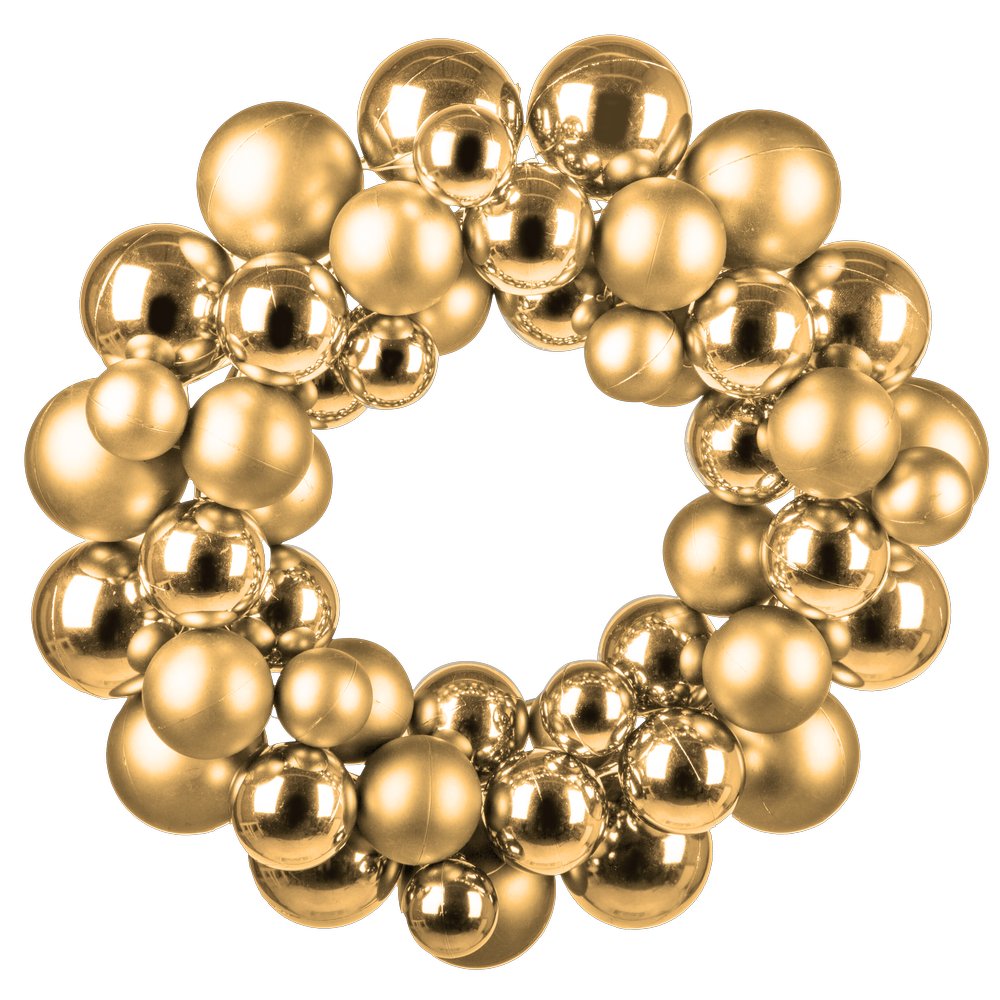 Kugelkranz glanz-matt B1 L champagner-gold, Ø 60 cm