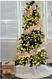 Weihnachtsbaum-Decke weiß,Ø 98 cm, 2cm dick