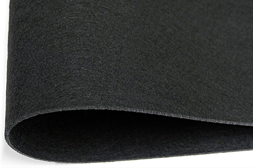 Filzplatte schwarz, 3 mm, 75 x 50 cm