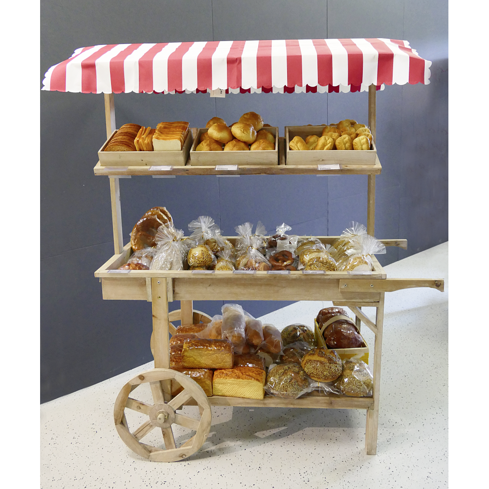 Marktwagen Classic Holzkisten natur washed