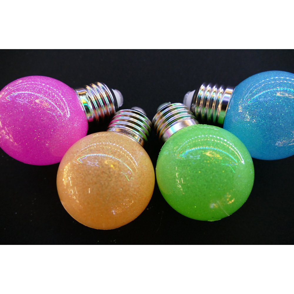 Glühbirnen 20 Stück bunt, 5,1 x 7,8 cm, für 5 mm LED-Lichterketten