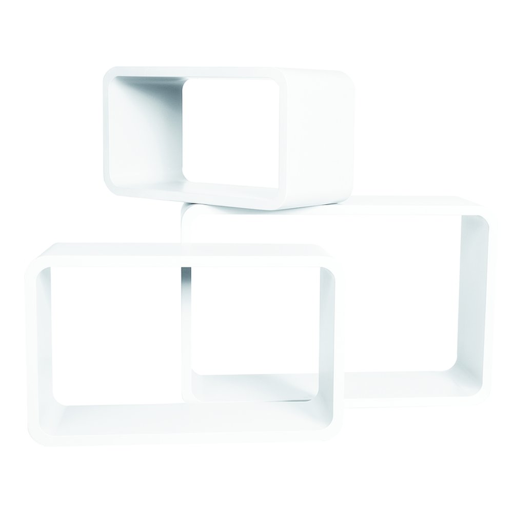 Dekowürfel Rechteck 3-teilig weiß