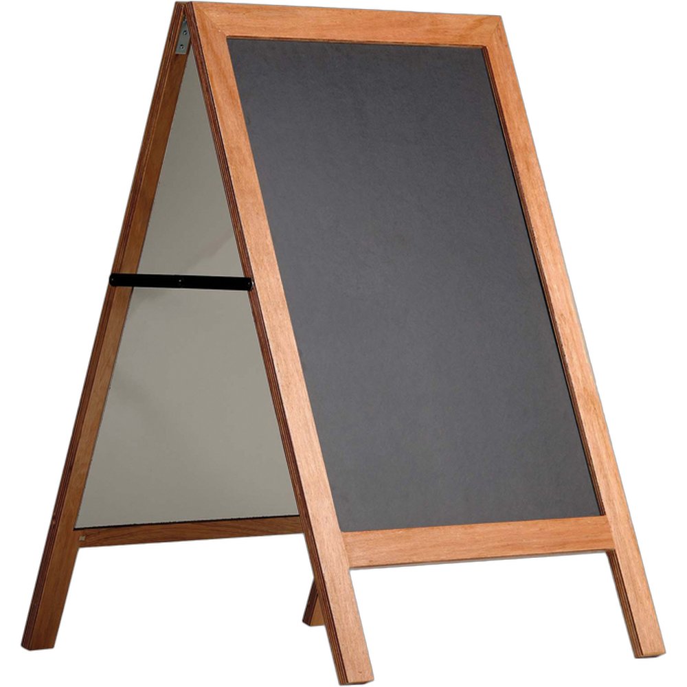 Gehwegaufsteller Holz braun 60 x 105 cm