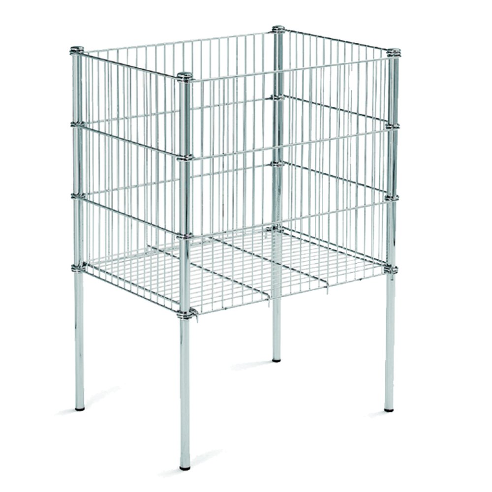 Aktionsfaltkorb Gitter Wühlkorb chrom, 55 x 45 x H 76 cm