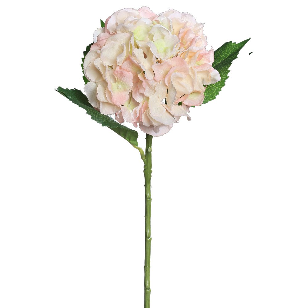 Hortensie mit 3 Blätter rose, 44 cm