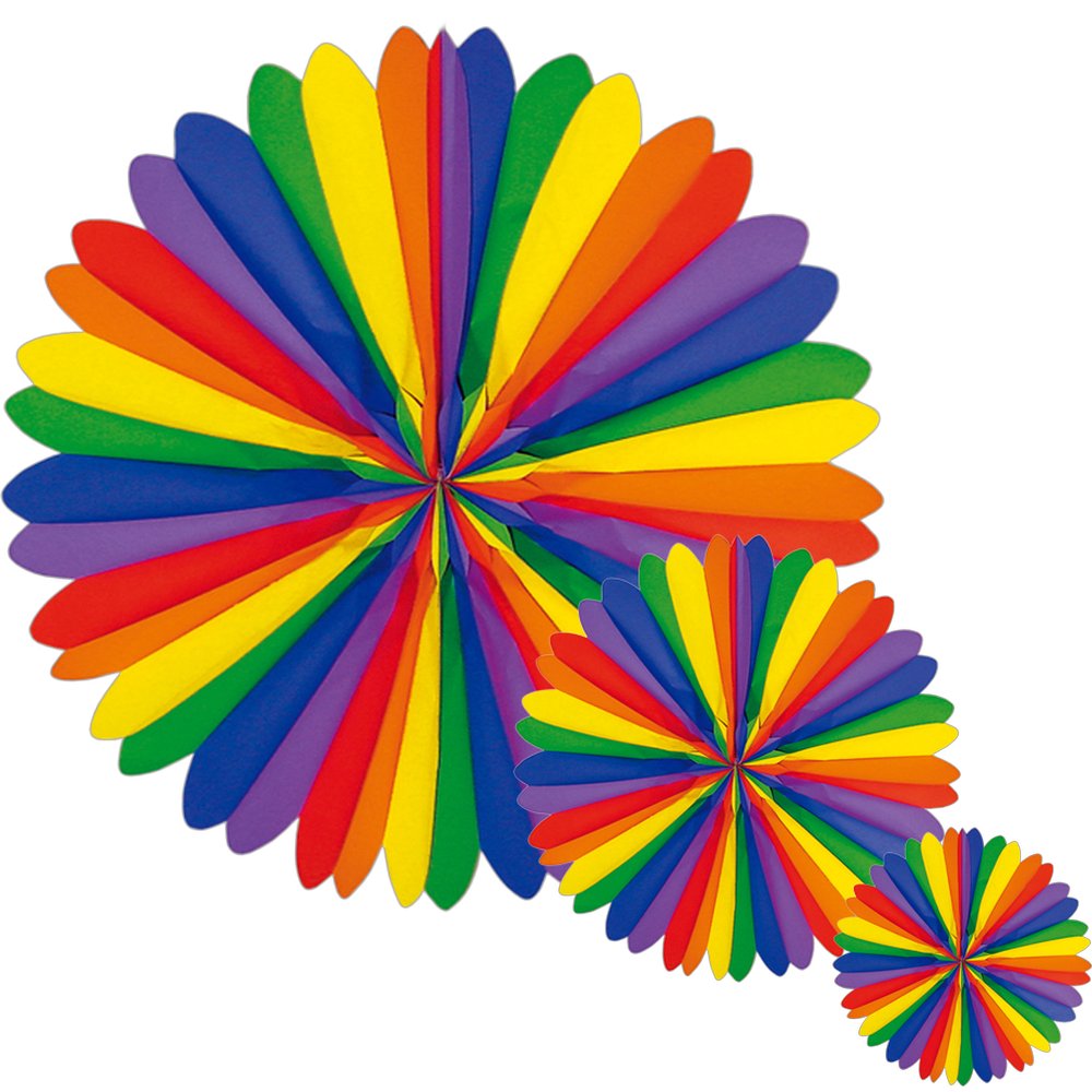 Faltrosette regenbogen Ø 60 cm