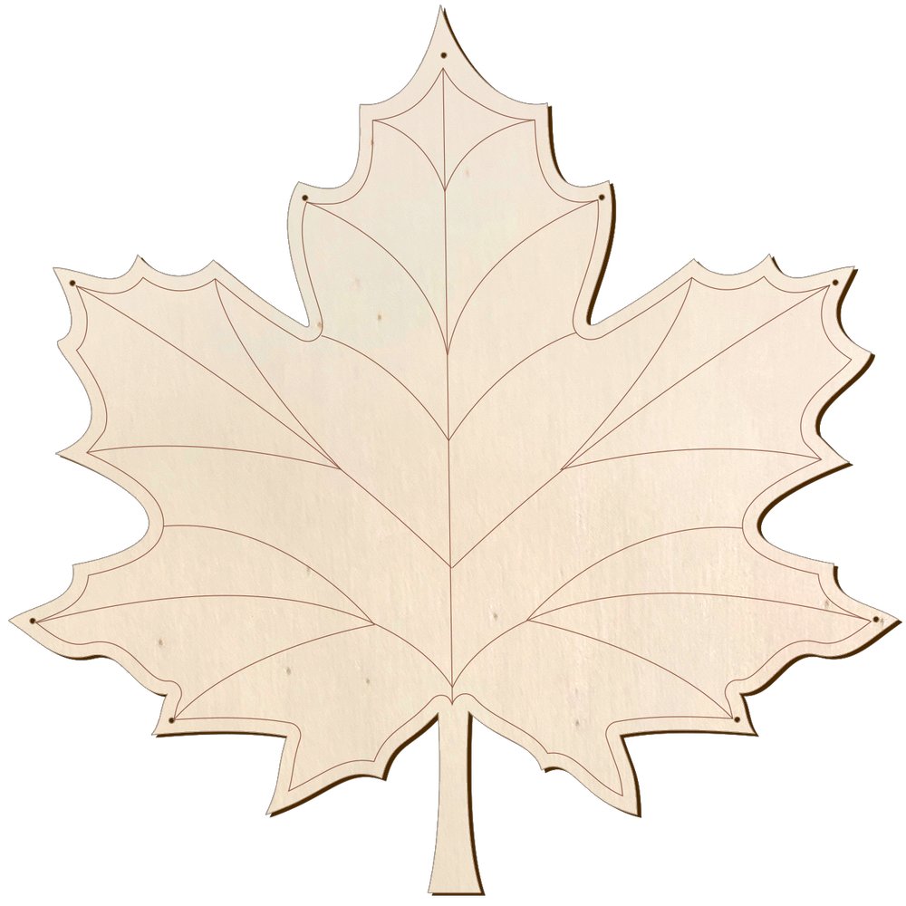 Ahornblatt 2D Display natur, B 40 x H 40 cm