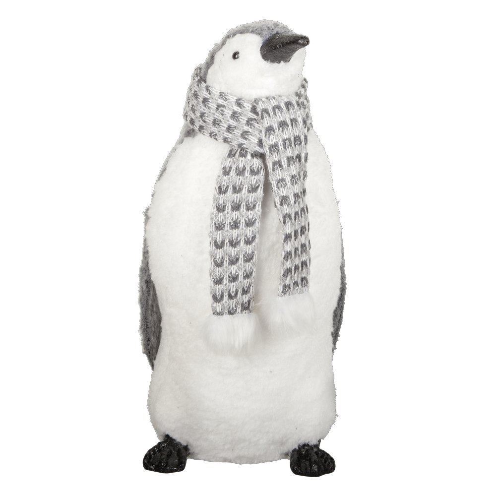 Pinguin Cool stehend grau/weiß, H 43 cm