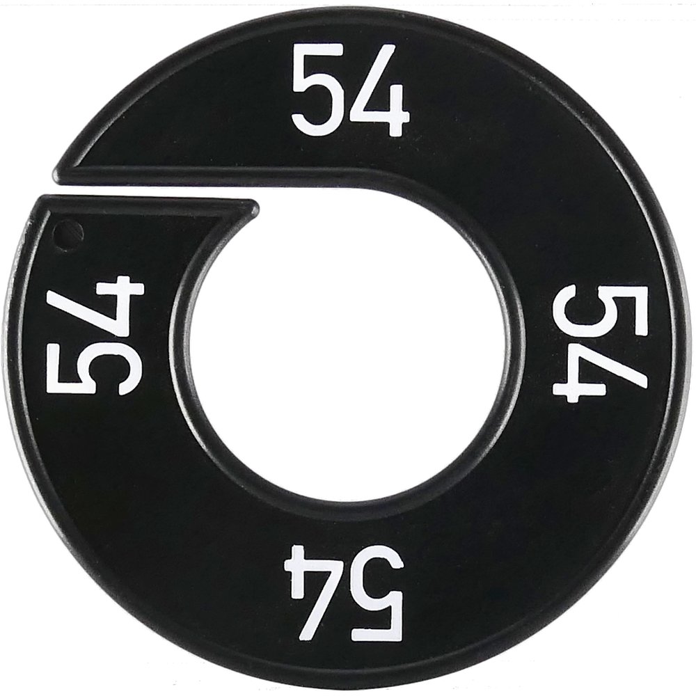 Größenscheibe 1 Stück schwarz Größe 54