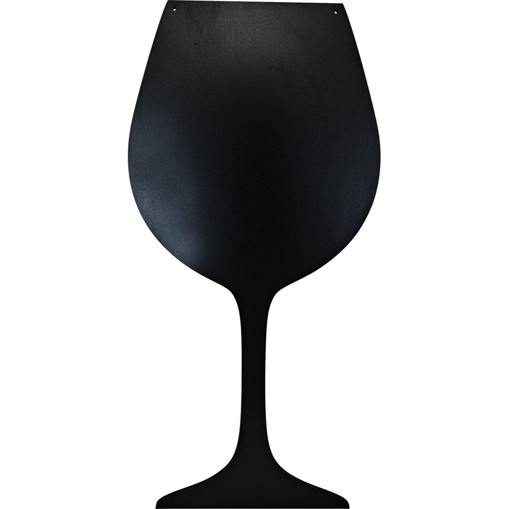 Tafel Weinglas zum beschriften schwarz