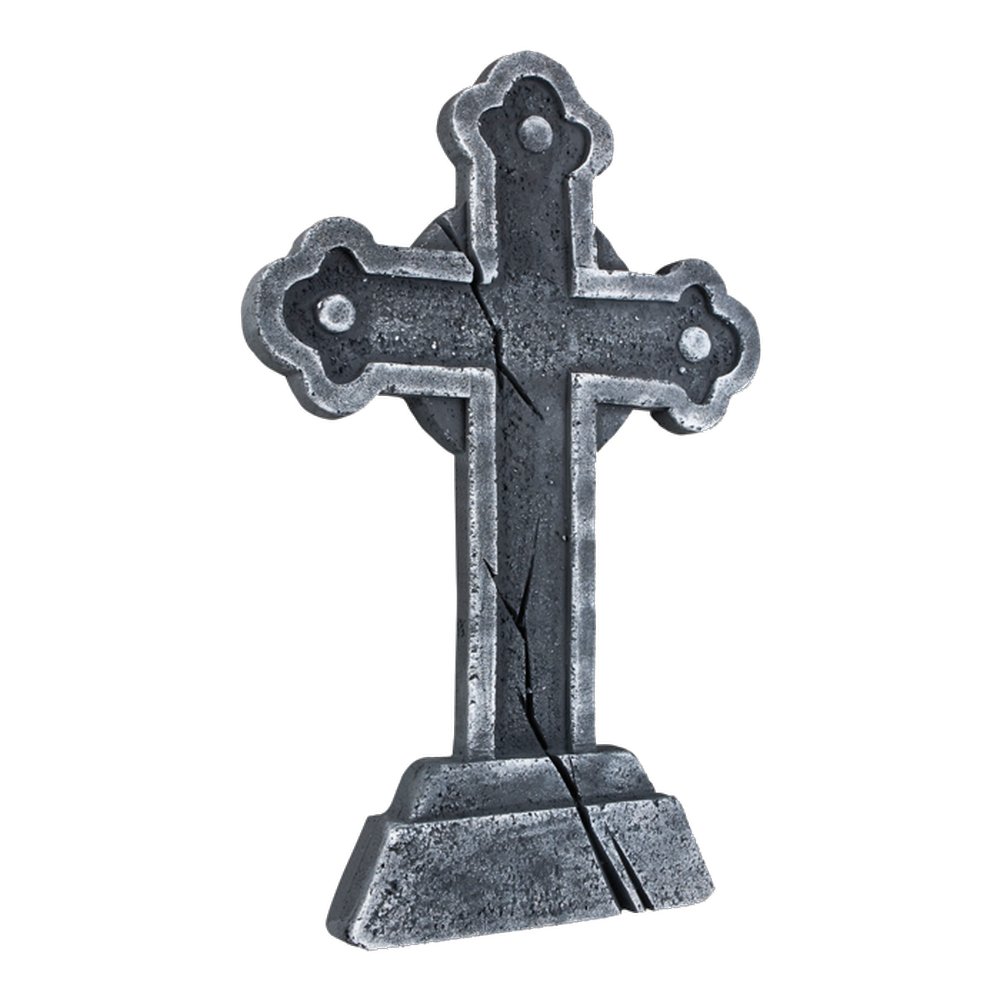 Grabstein Kreuz grau, 60 x 40 cm