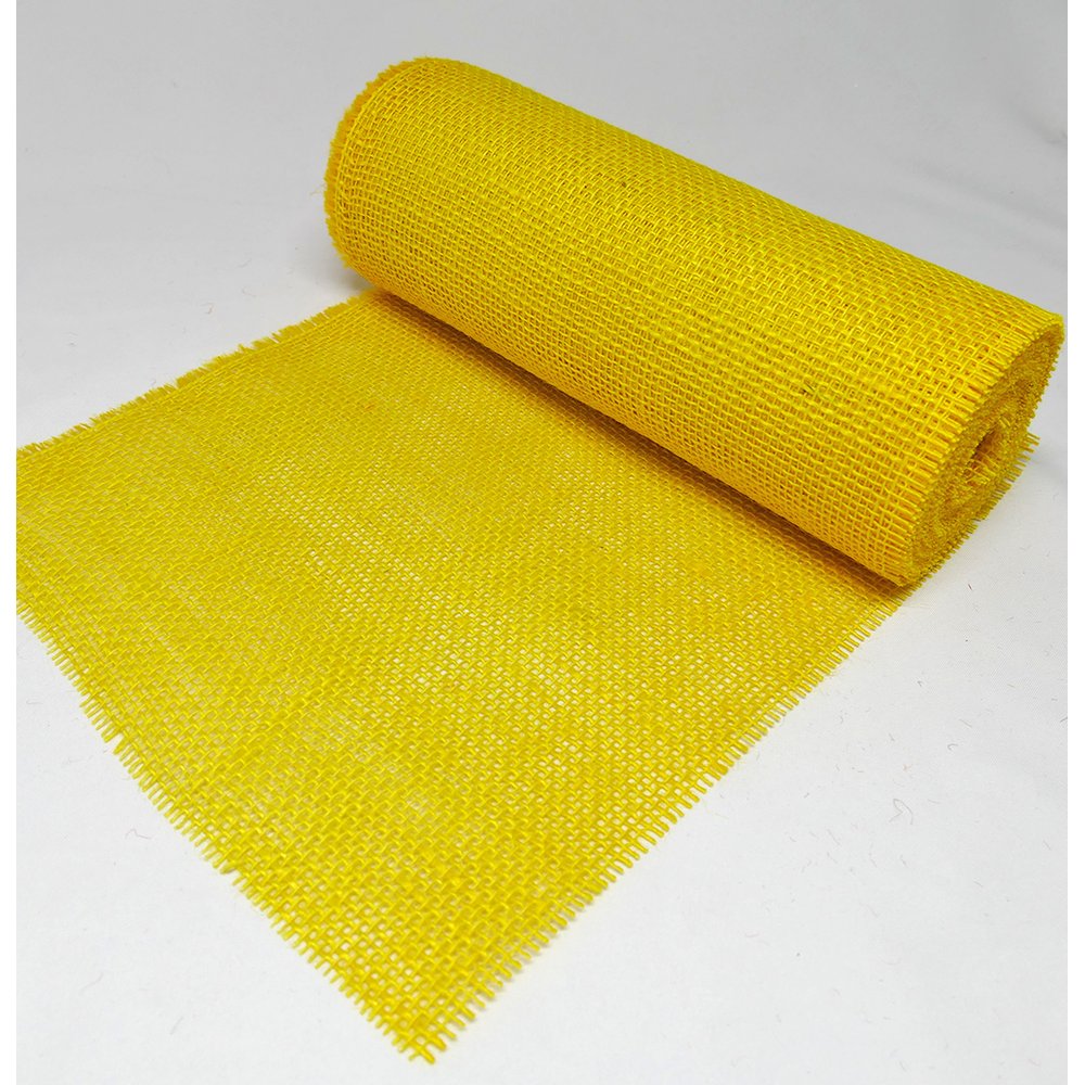 Jute Tischband gelb, 30 cm x 10 m