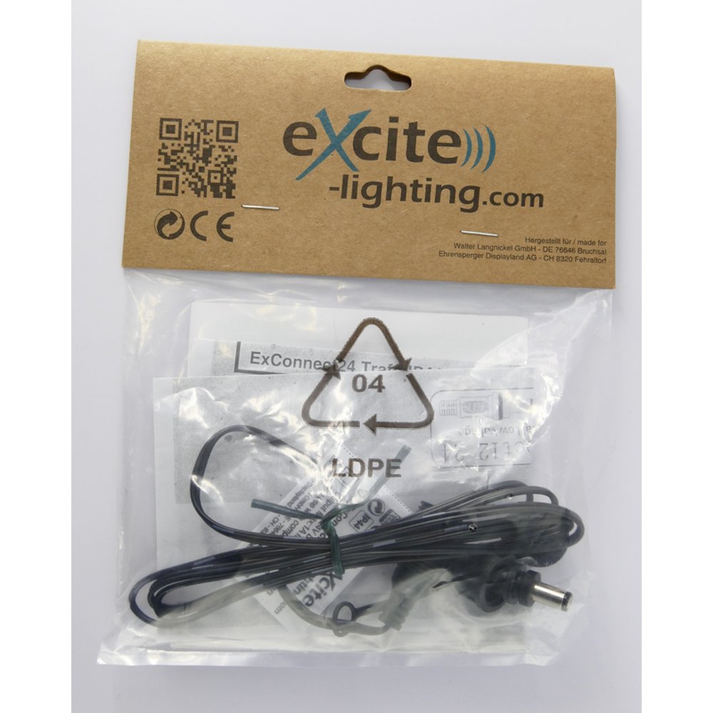 ExConnect12-24 Verlängerung 1 Meter - schwarzes Kabel