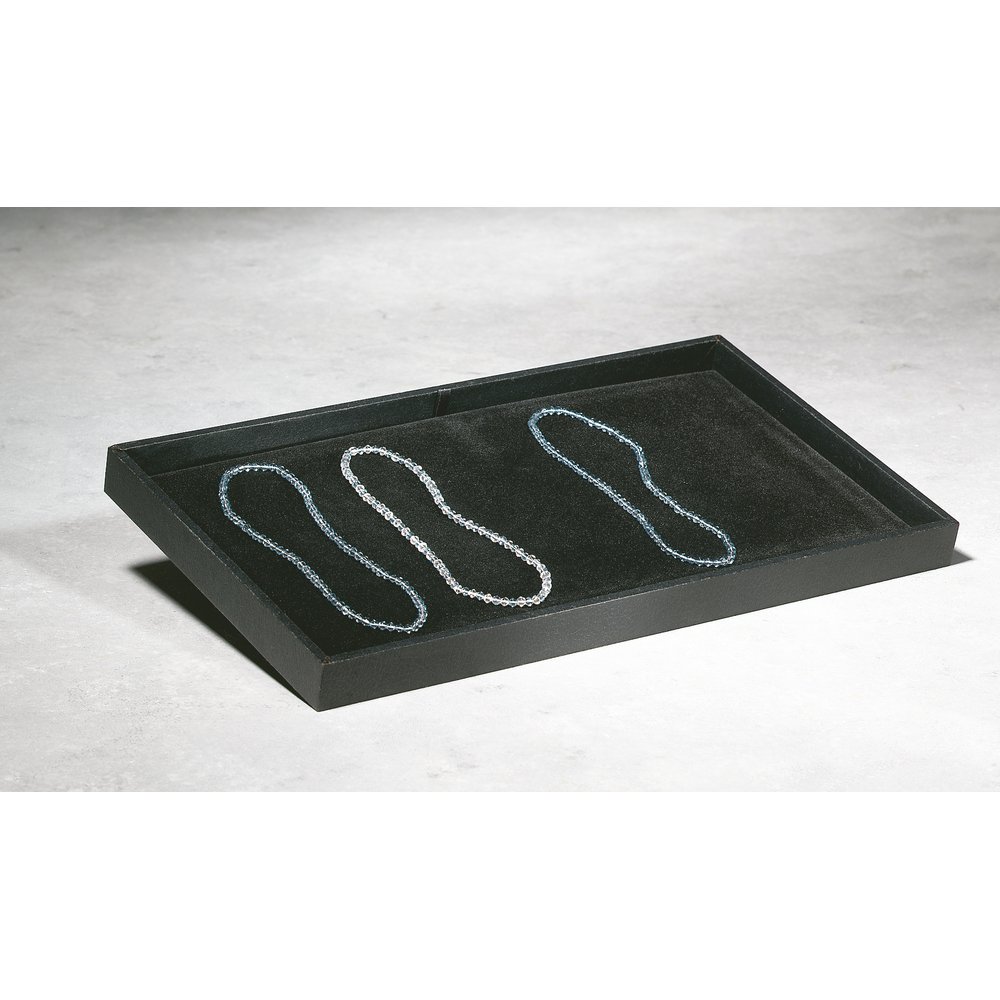 Präsentationstablett für Schmuck, schwarz, 21 x 37 x 2,5 cm