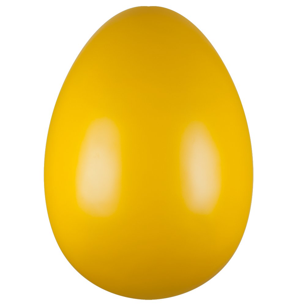 Fiberglas Objekt Ei riesig gelb, H 75 cm, Ø 50 cm