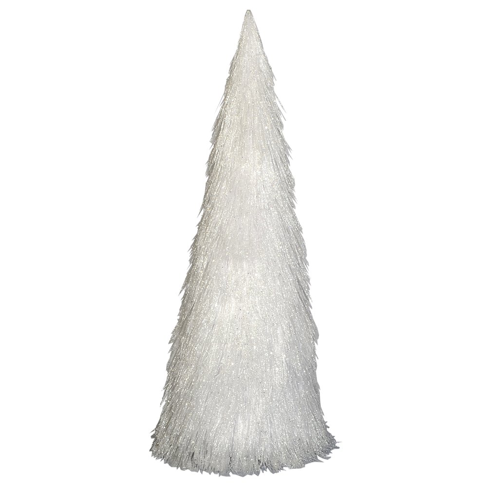 Kegelbaum Eisfäden weiß, Ø 24 x 53 cm