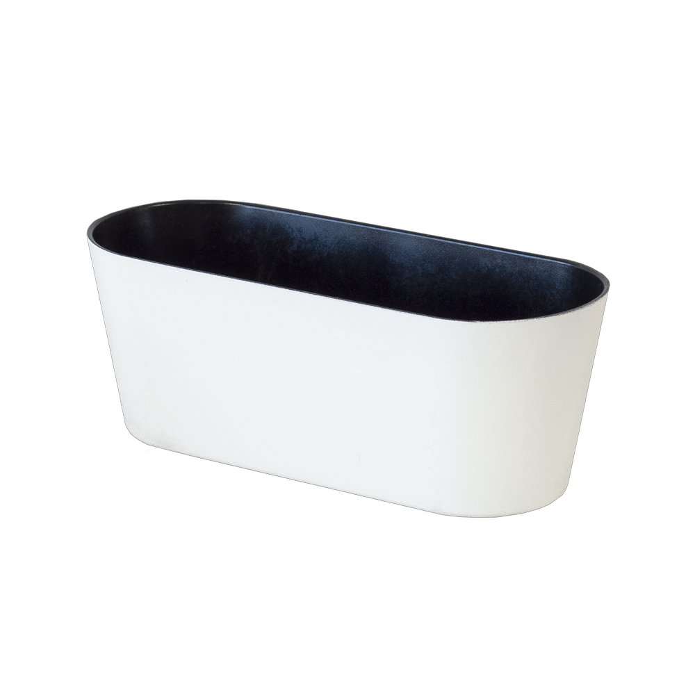 Schale oval Kunststoff weiß, 27,5 x 11 x 10,5 cm