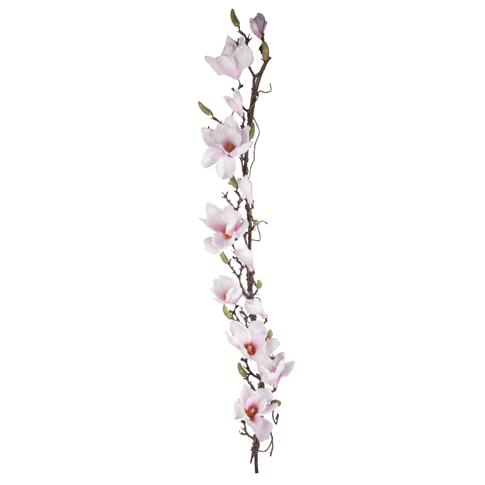Magnoliengirlande Queens weiß/pink, 100 cm