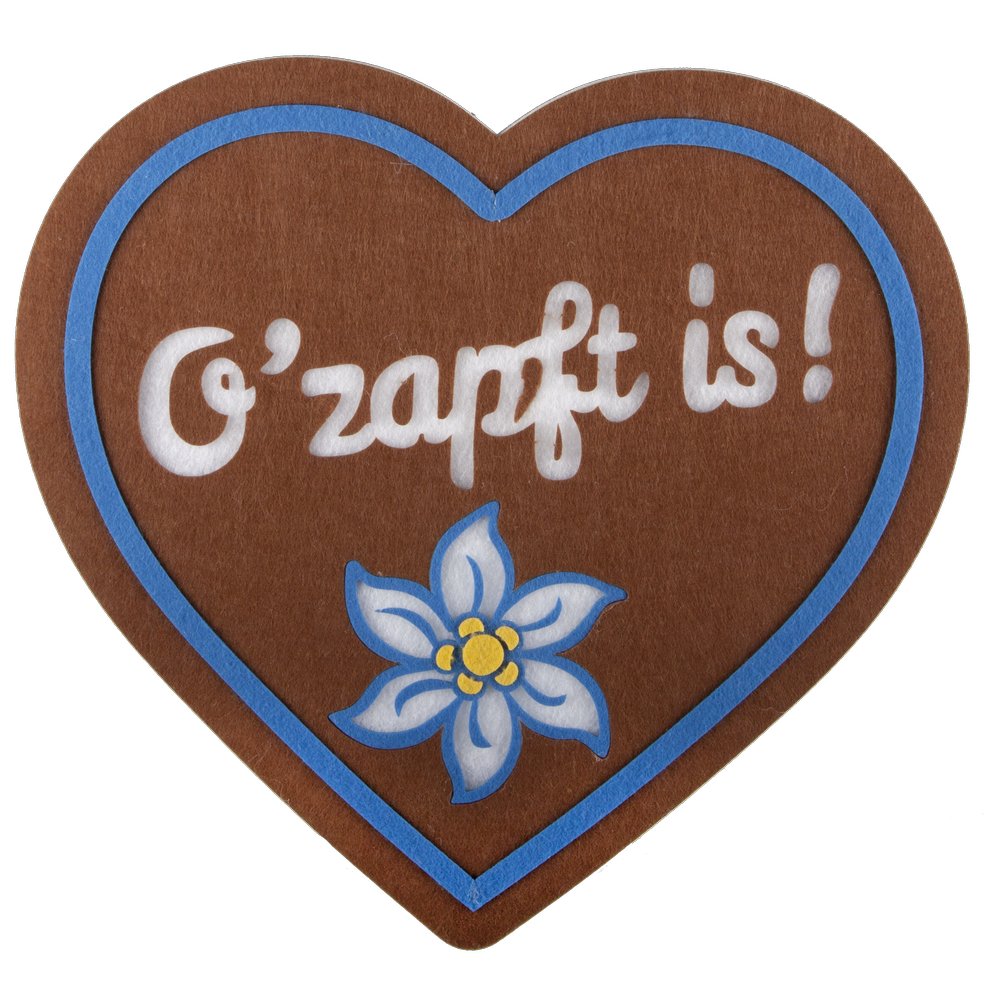 Bayern Bierfest Herz mit Spruch