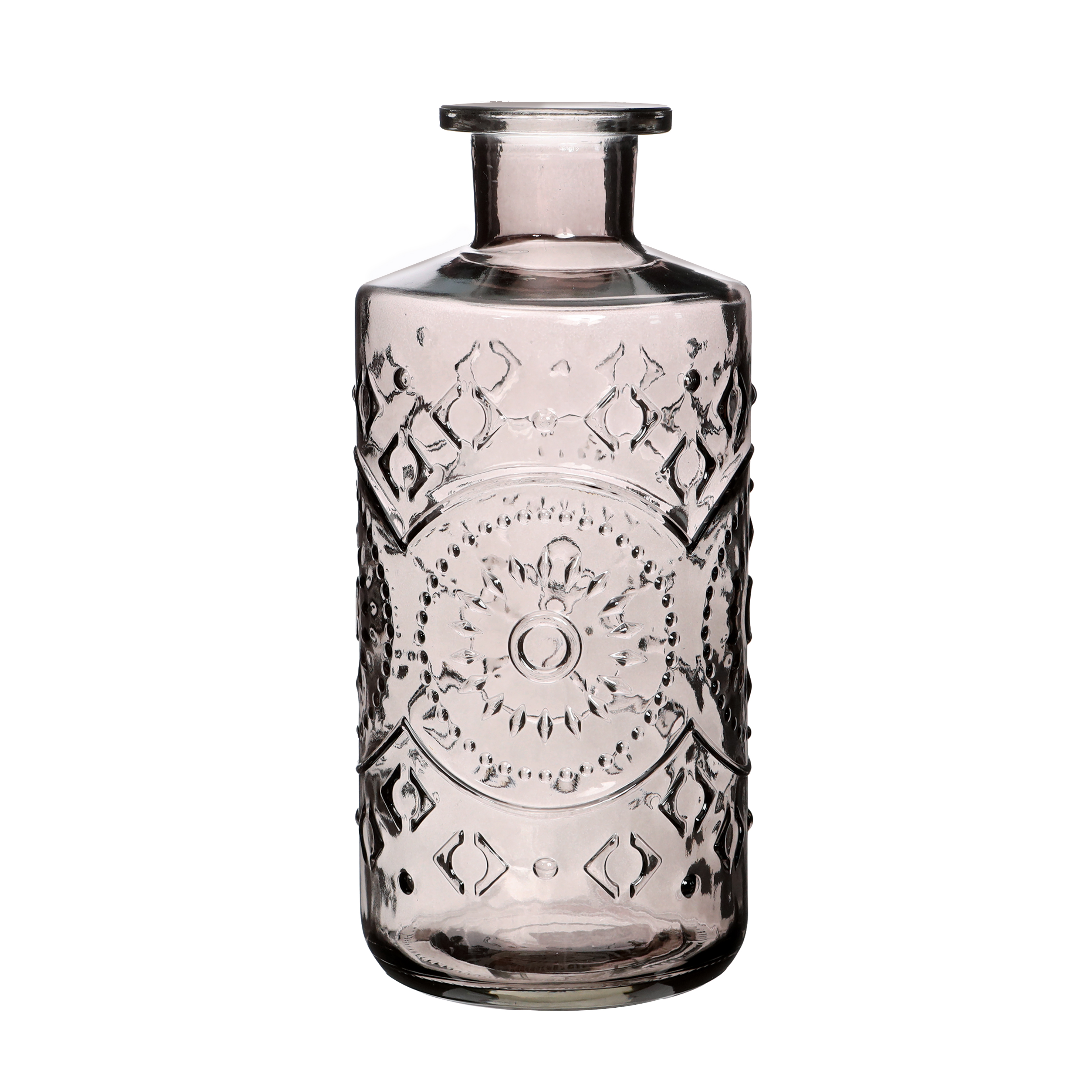 Glasflasche Trend grau,Ø9 x H21 cm