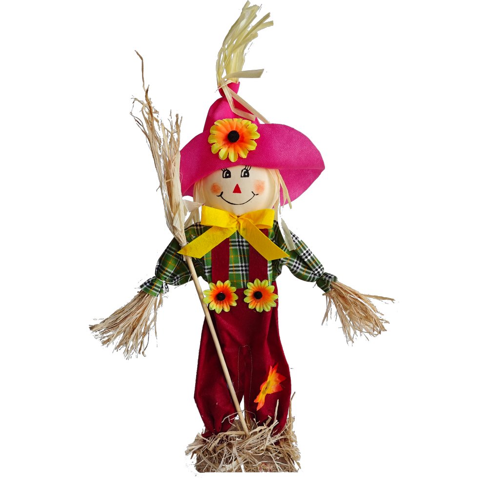 Vogelscheuche Funny stehend  pink/bunt,H 80 cm